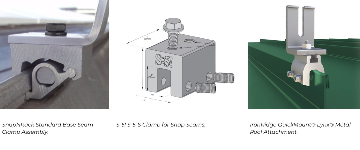 SnapNRack + S-5! + IronRidge Comparison Image