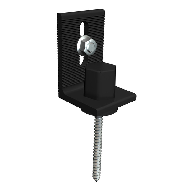 SunModo EZ Metal Roof Mount Kit w 4 EZ L Foot Black K10082 BK2 Greentech Renewables
