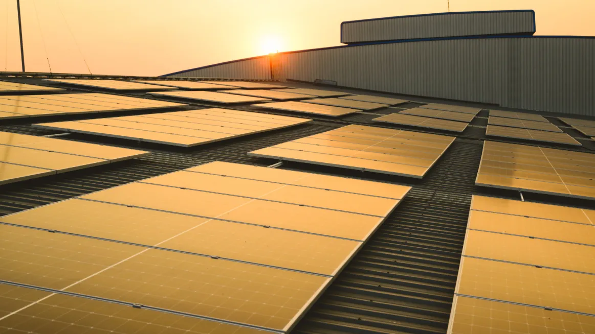 Greentech Renewables Solar Panels Mounted on Roof