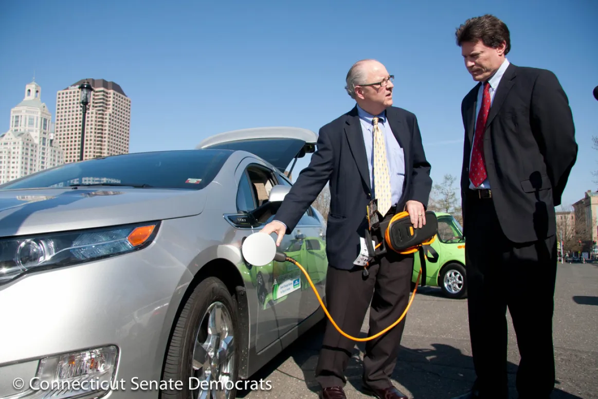 Daniel Shanahan of Control Module Industries with Senator Fonfara