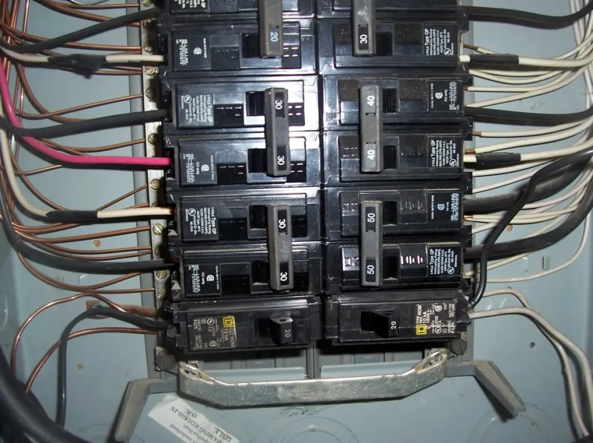 An Electrical Panel with AC Breakers