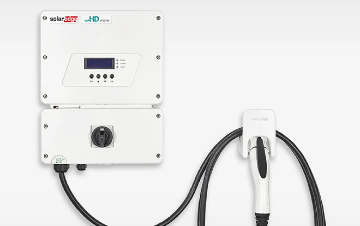 SolarEdge HD-Wave inverter with integrated EV charger offers homeowners the ability to charge electric vehicles up to six times faster than a standard Level 1 charger through an innovative solar boost mode that utilizes grid and PV charging simultaneously.