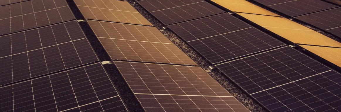 A rooftop commercial solar installation