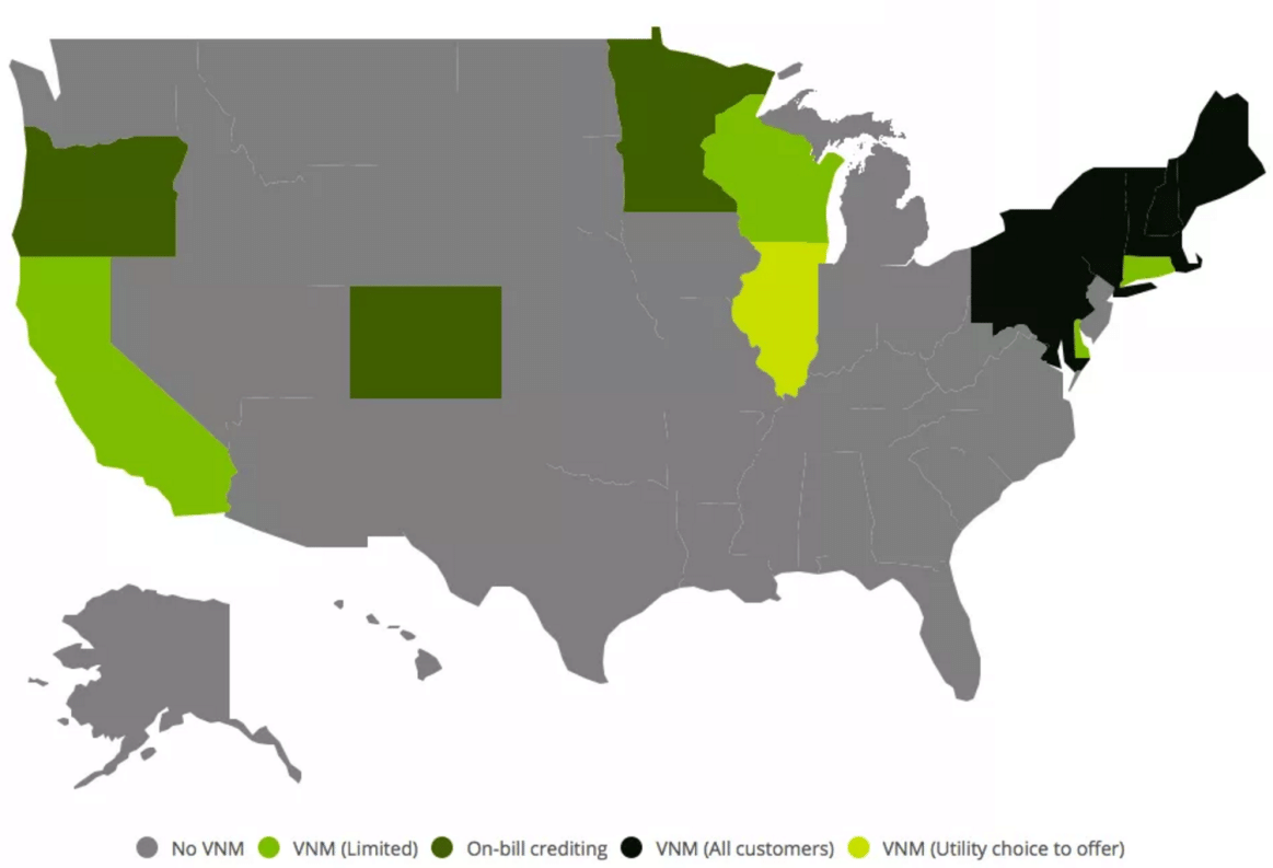 Virtual Net Metering Map
