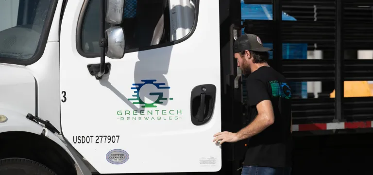 Greentech Renewables delivery truck