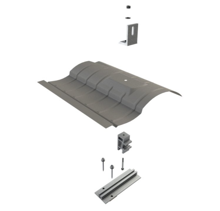 Unirac FlashKit TR Spanish Tile Charcoal, 004TRSD