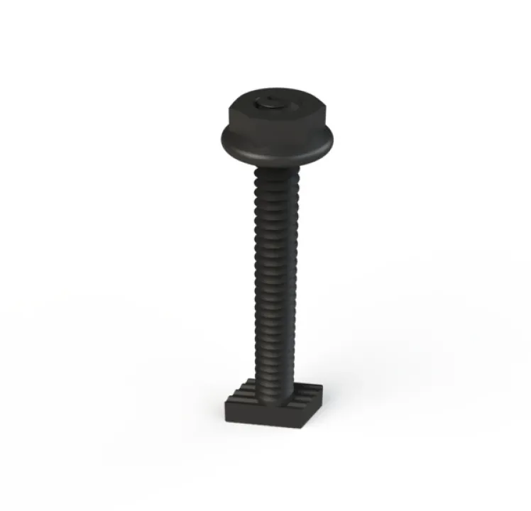 Unirac SolarMount Bonding T-Bolt & Nut 1/4"x2" SS Dark, 330050D