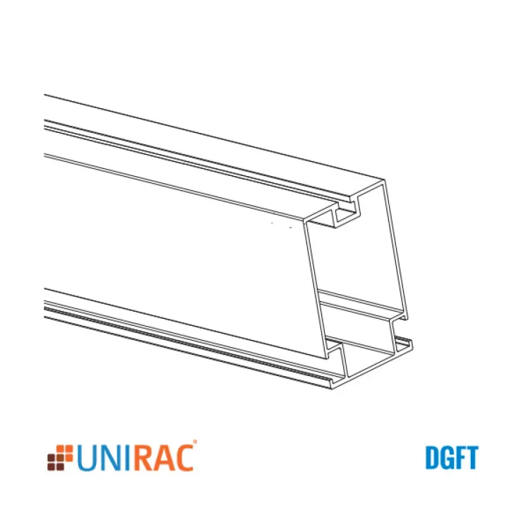 Unirac Ground Fixed Tilt Rail 246" Mill, 411246M