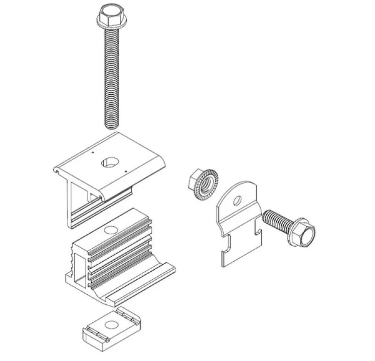 Unirac EcoFoot Strut to Mod Kit 30mm, ES10851