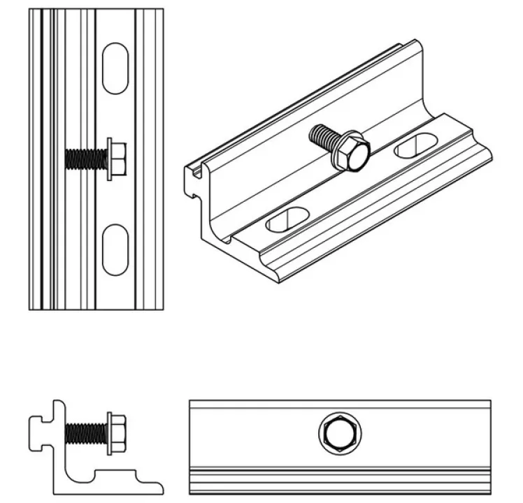 Unirac Large Array Rail Bracket for 2" Pipe Mill, 403216M