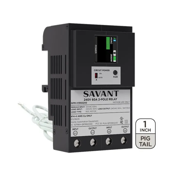 Savant Power 1" Single 60A Power Module w/Pigtail, GPM-H1R60240-21