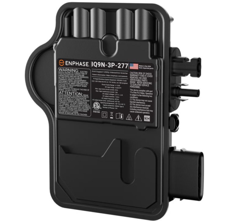 Enphase Domestic IQ9N Microinverter 427Va Peak w/MC4, IQ9N-3P-277-A-DOM-US