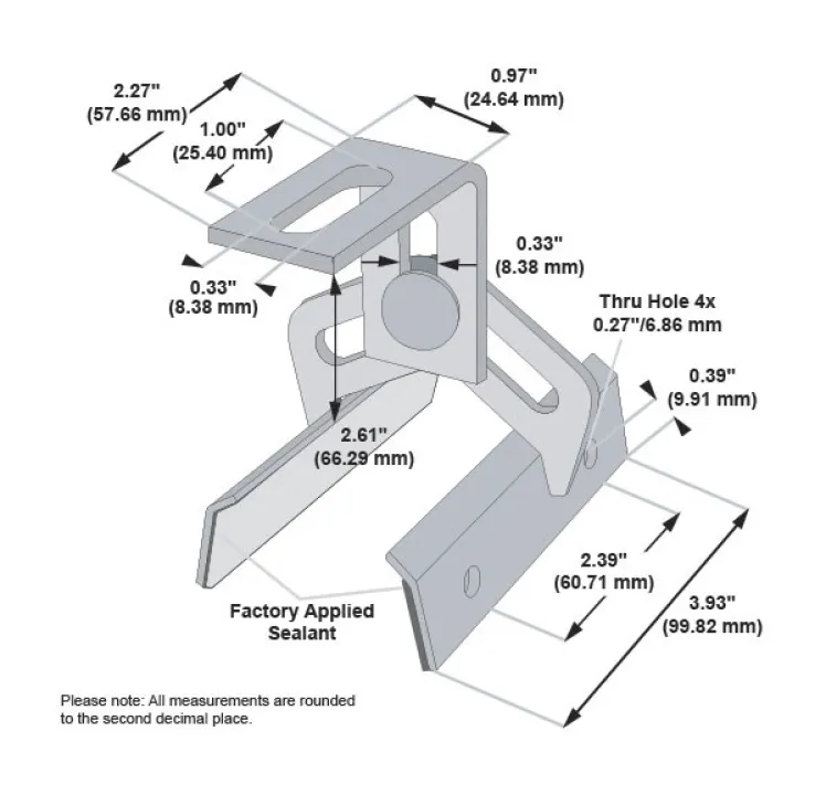 S-5! ProteaBracket w/ Set Screws for Trapezoidal Roofs, Stainless Steel, Qty 1