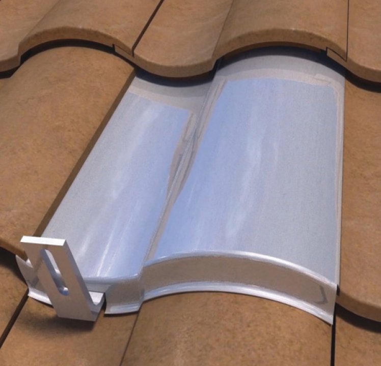 IronRidge QM Replacement S-Tile Flashing for Tile Hooks Mill, QMC