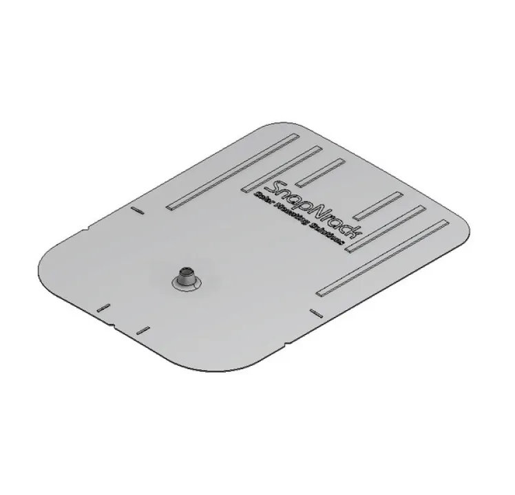 SnapNrack Comp Flashing 9"x12" Silver Aluminum (requires umbrella lag), 232-01376