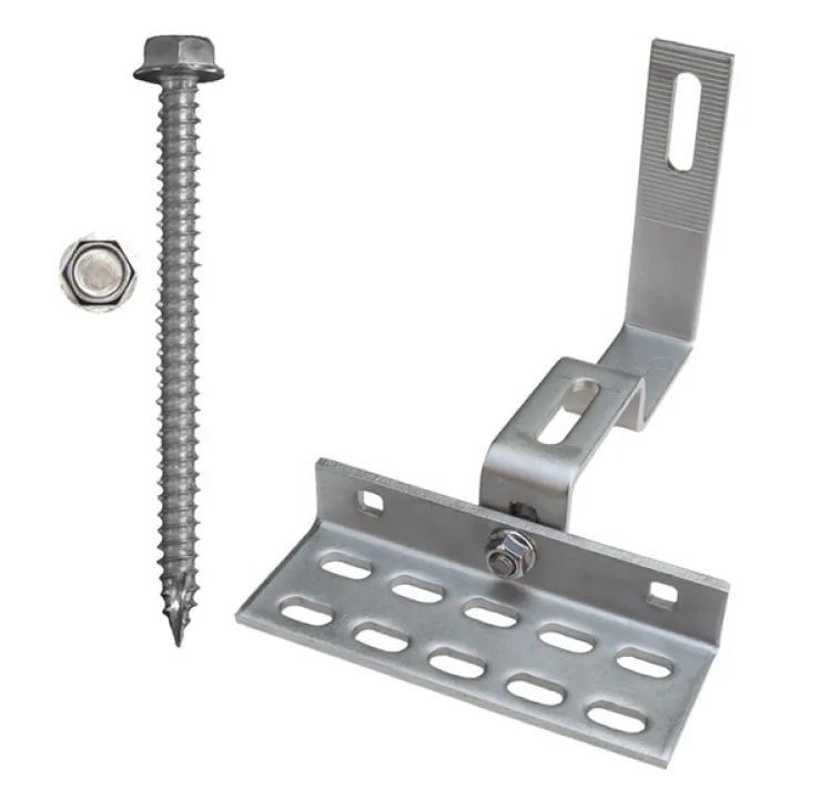 QuickBOLT Adjustable All Stone Coated Steel Roof Hook w/Wide Base and Screws, 17640