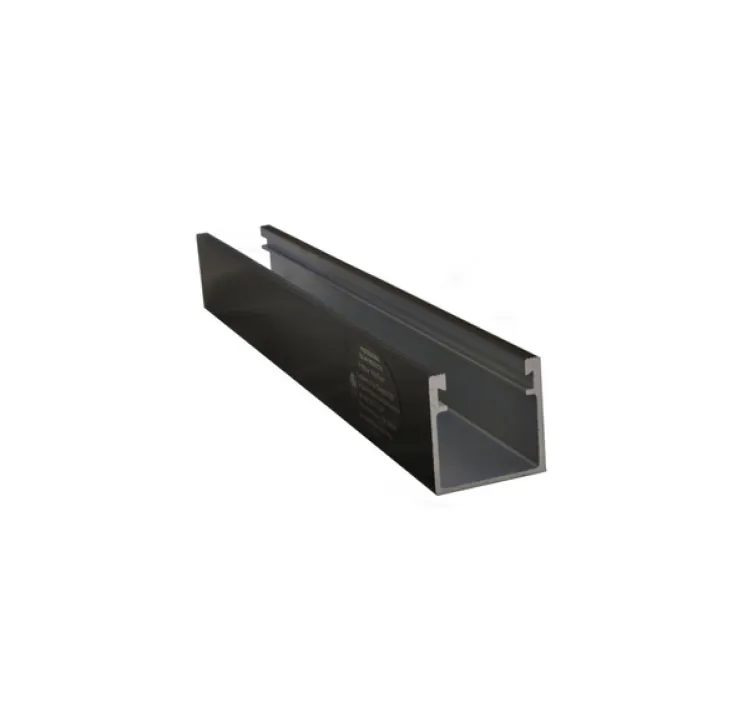 ProSolar 210-1024 168 In. Support Rail, 2.5 In. Deep support rail, Black, R-168D