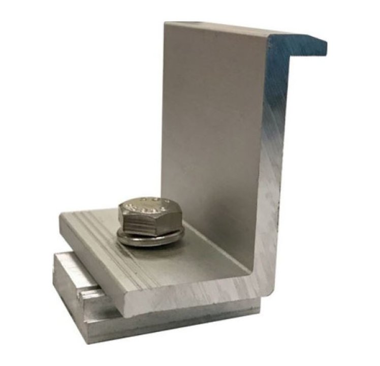 ProSolar End Clamp 42.8 - 43.4mm Clear - -24qty Box, C1707EC-24