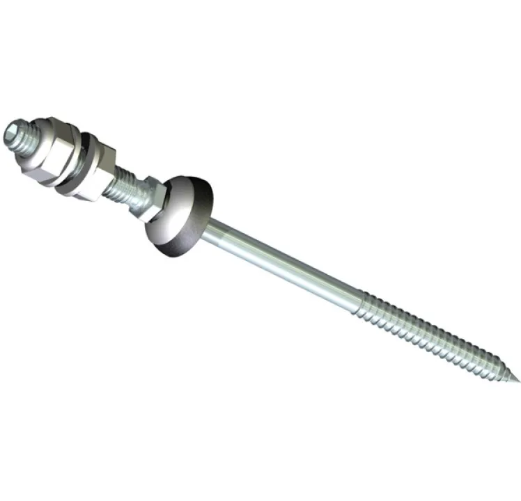 EJOT Fastening Systems Stainless Steel Hanger Bolt for Wood JA3-SB-8.0x150/50 FZD, 6660108009