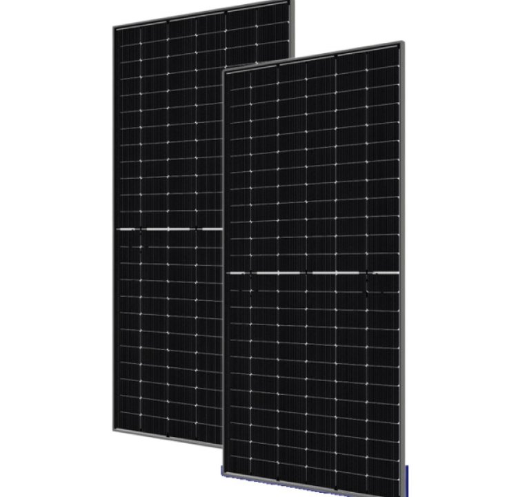 Goldi America 590W 144 Half-Cell 1500V N-Type Black Bifacial Solar Panel w/Domestic Contents, GAL10R72-590W