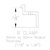 Unirac SolarMount End Clamp 30-32mm Aluminum Dark, 302021D