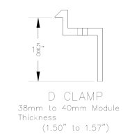 Unirac SolarMount End Clamp 38-40mm Aluminum Clear, 302023C