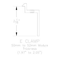 Unirac SolarMount End Clamp 50-51mm Aluminum Dark, 3020024D