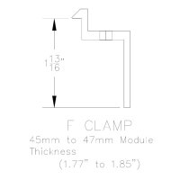 Unirac SolarMount End Clamp 45-47mm Clear, 302025C