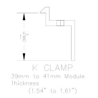 Unirac SolarMount End Clamp 39-41mm Clear, 302026C