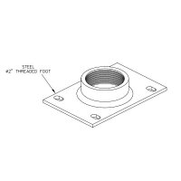 Unirac Large Array Threaded Foot 2" Steel, 403216S