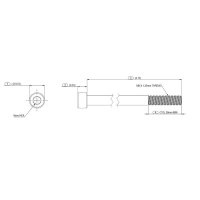 Unirac MetalX M8x55 Cap Hex Bolt, ES10889