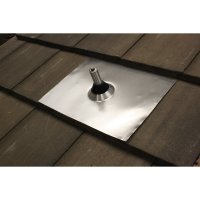 IronRidge QBase Standard Flat Tile Mount w/18"x18" Flashing Mill, QMSFT-A-12