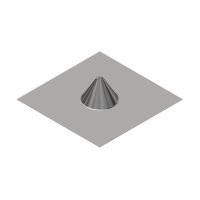 SnapNrack Standoff Flashing Straight Cone for HD Base Galvanized, 131-01213
