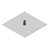 SnapNrack Standoff Flashing w/Skinny Cone for Tile Dead Soft Aluminum, 175-05001