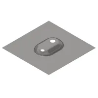 SnapNrack Standoff Flashing Deck Level for 1-Hole Base, 175-05005