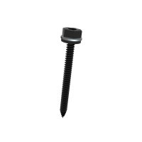 SunModo Hex Socket Self-Tapping Screw w/ Sealing Washer BLK, K50055-BK2