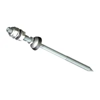 EJOT Fastening Systems Stainless Steel Hanger Bolt for Wood JA3-SB-8.0x80/50 FZD, 6660108006
