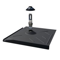 Pegasus Solar Flat Tile Flashing w/Scissor & Metalized EPDM Boot Galvanized Black, PTX-FFB0