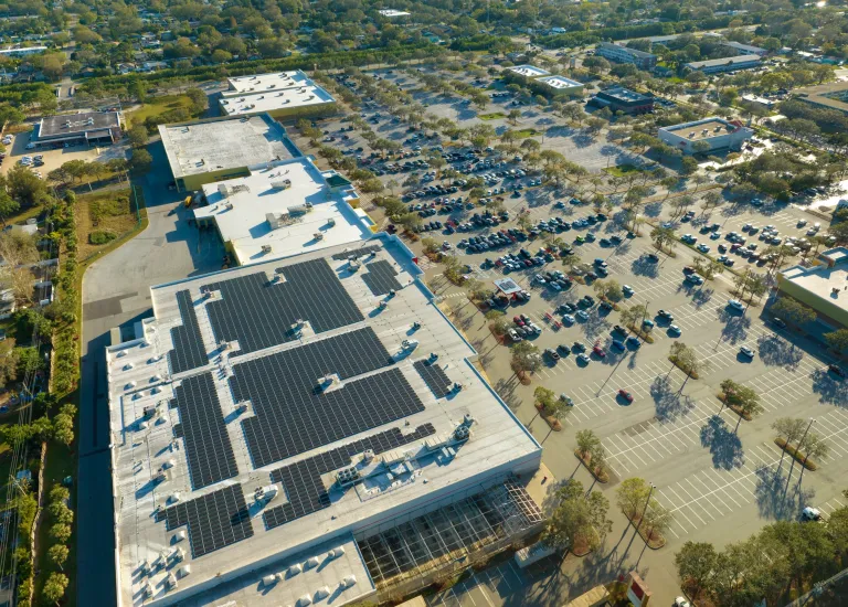 commercial solar on facility 
