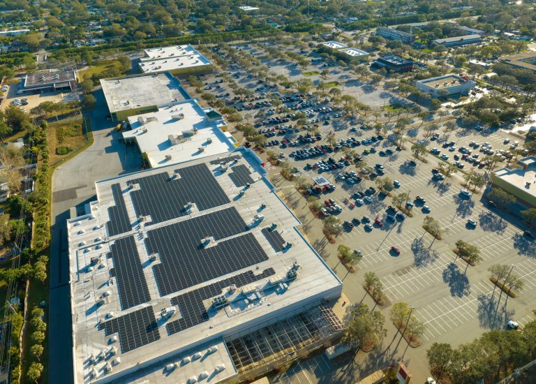 commercial solar on facility 