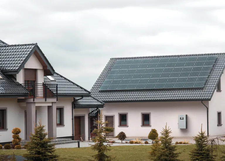 Home with solar on roof 