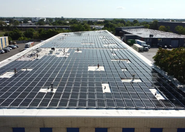 Silfab Solar commercial solar panel installation project in America.