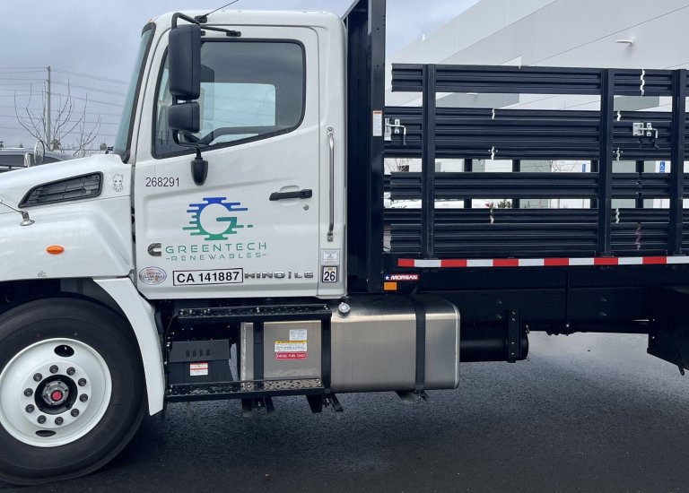 Greentech Renewables delivery truck.