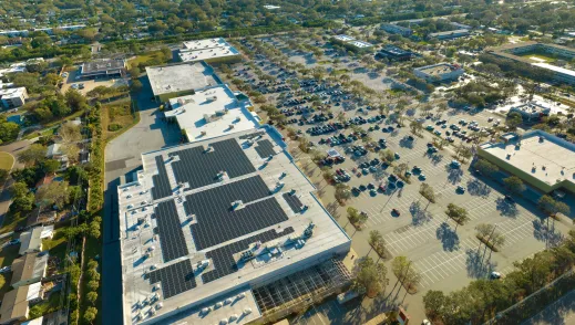 commercial solar on facility 