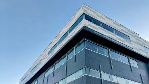 Generic commercial building exterior.