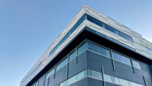 Generic commercial building exterior.