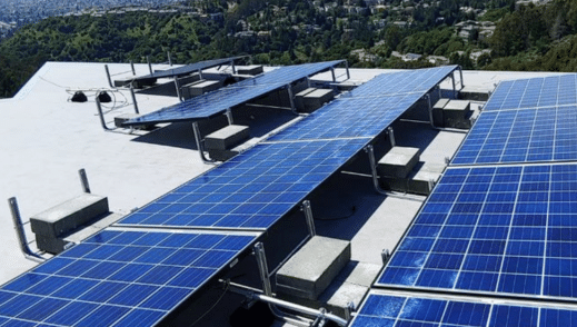 Panels on roof