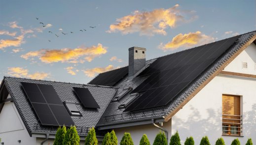 Qcell Panels on house
