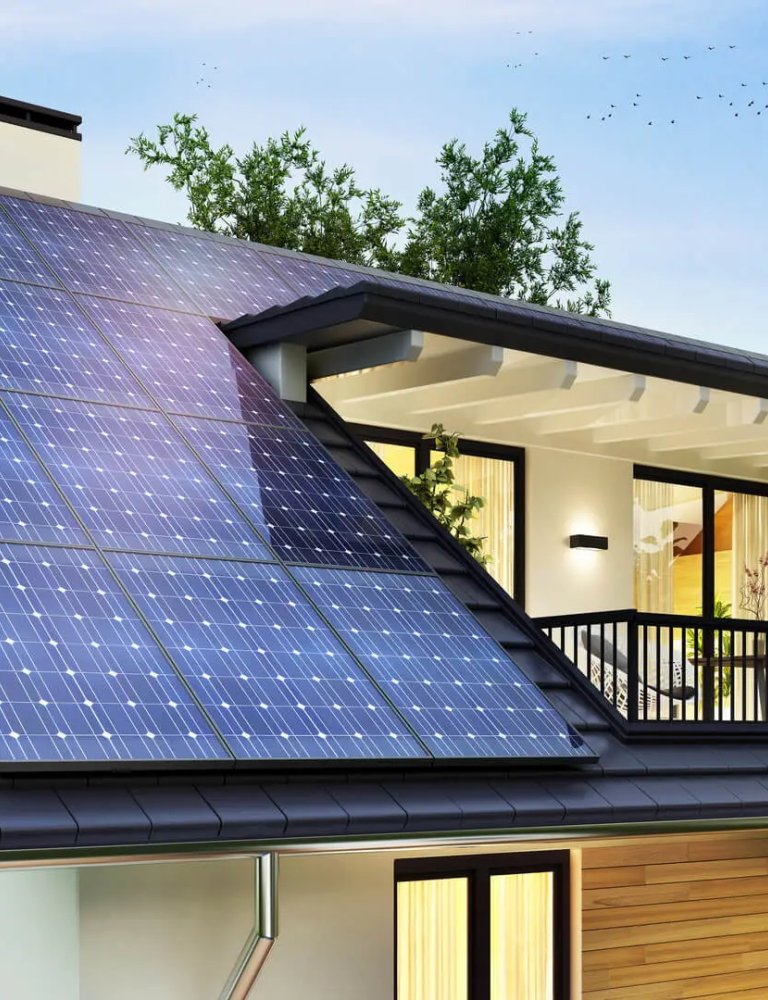 House with solar panels