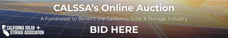 CALSSA Save Solar Auction Banner